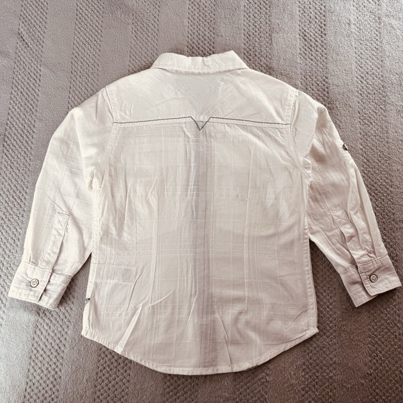 GUESS - Boys Size 4 - White Button Up Shirt - Los Angeles California Long Sleeve - Picture 8 of 10